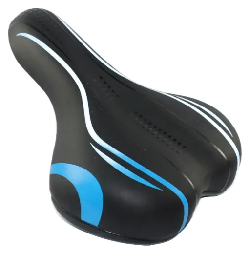 Sillín ergonómico con franjas azules